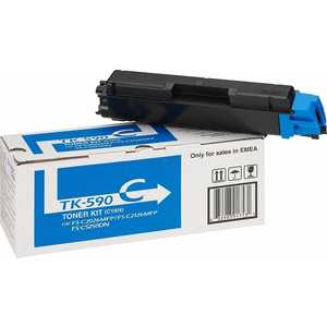 Kартридж Kyocera TK-590C 5000 стр. лазерный картридж для kyocera fs c2526mfp c2626mfp c5250 cactus