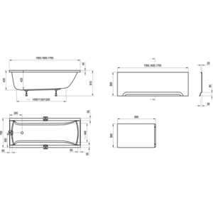 Акриловая ванна Ravak Classic 150x70 без гидромассажа (C521000000)