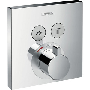 Термостат для ванны Hansgrohe ShowerSelect с механизмом, хром (15763000, 01800180) термостат для ванны hansgrohe ecostat square с механизмом матовый белый 15714700 01800180
