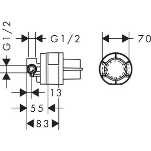 Механизм Hansgrohe для смесителя внутренняя часть (13620180)
