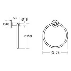 Полотенцедержатель Ideal Standard Iom кольцо (A9130AA)