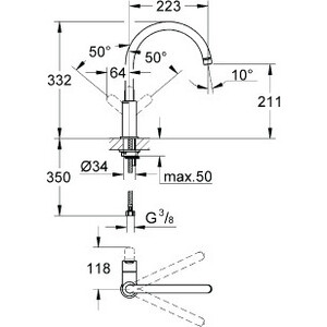 Смеситель для кухни Grohe BauEdge (31367000)