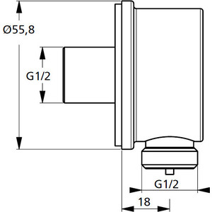Подключение для шланга Ideal Standard Idealrain (B9448AA)