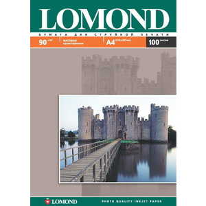 Бумага Lomond 0102001 A4, 90г, м2, 100л., белый матовое для струйной печати бумага lomond a2 матовая инженерная 1209129