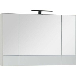 Зеркальный шкаф Aquanet Верона 100 с подсветкой, белый (175383, 179947) зеркальный шкаф aquanet порто 80 белый 195728 179947