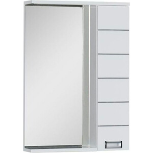 Зеркало-шкаф Aquanet Доминика 60 с LED подсветкой, белый (171918) зеркало aquanet комо 6085 с подсветкой и подогревом 249357