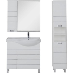 Зеркало-шкаф Aquanet Доминика 90 LED R цвет бел (176571)