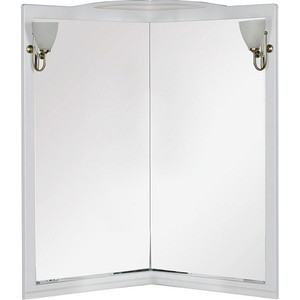Зеркало Aquanet Луис 70 (001) угловое белый без светильника (171916) зеркало шкаф aquanet гретта 75 светлый дуб белый 173986