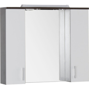 Зеркальный шкаф Aquanet Тиана 90 wenge (фасад белый) (172399) зеркальный шкаф aquanet латина 90 белый 179605