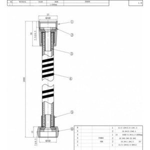 Душевой шланг Bravat 200 см, ПВХ, хром/черный (P7233CP-1-RUS)