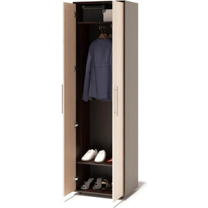 Шкаф для одежды СОКОЛ ШО-1 венге/беленый дуб