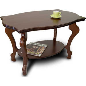 Стол журнальный Мебелик Берже 1 тёмно-коричневый (866) стол журнальный мебелик берже 3с тёмно коричневый 882