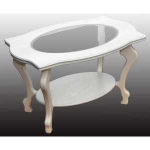 Стол журнальный Мебелик Берже 1С белый ясень (П0001215) консоль мебелик берже 6 белый ясень п0001206