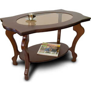 Стол журнальный Мебелик Берже 1С темно-коричневый (880) стол журнальный мебелик берже 3с тёмно коричневый 882