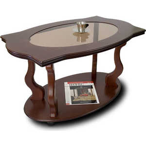 Стол журнальный Мебелик Берже 3С тёмно-коричневый (882) стол журнальный мебелик берже 1с белый ясень п0001215