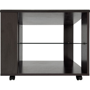 Стол журнальный Мебелик BeautyStyle 5 венге, стекло черное (П0001643)