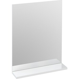 Зеркало с полкой Cersanit Melar 50 белое (B-LU-MEL) зеркало для ванной март ferro с полкой 50x69 2 см чёрный
