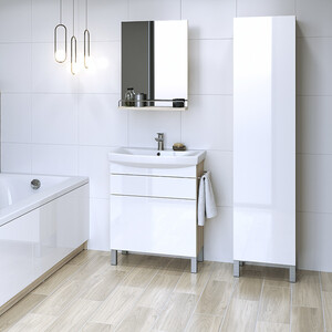 Мебель для ванной Cersanit Smart 80 корпус ясень, фасад белый