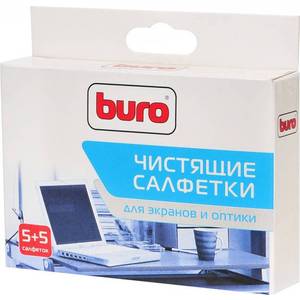Чистящие средство Buro BU-W/D чистящие салфетки универсальные туба 5 шт влажных 5 шт сухих
