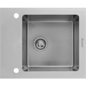 Кухонная мойка Seaman Eco Glass SMG-610W.B крепление для зеркала omega glass pl 9 скрытый подвес 27x9 см