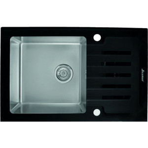 Кухонная мойка Seaman Eco Glass SMG-780B.B кухонная мойка seaman eco marino smv 780r am a amethyst