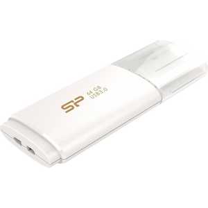 Флеш накопитель Silicon Power 64Gb Blaze B06 USB 3.0 Белый (SP064GBUF3B06V1W) флеш накопитель sandisk ultra fit [3 1 64 gb пластик ]