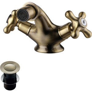 Смеситель для биде Lemark Vintage с донным клапаном (LM2808B) смеситель для биде bronze de luxe royal бронза 10217