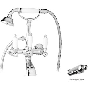 Смеситель для ванны Cezares First с ручным душем, хром, ручки Металл (First-VD-01-M) излив для ванны 209 мм cezares porta porta sc sr