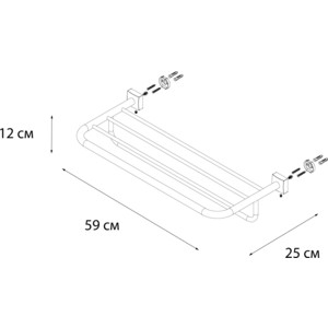 Полка для полотенец Fixsen Kvadro 60 см (FX-61315)