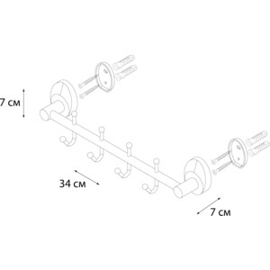Планка с 4 крючками Fixsen Europa (FX-21805-4)