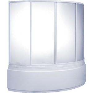 Шторка для ванны BAS Алегра 150 4 створки, стекло Грэйп, белый (ШТ00013) шторка солнцезащитная на лобовое стекло avs