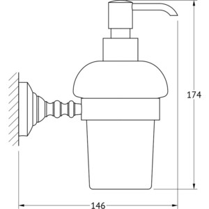 Дозатор для жидкого мыла 3SC Stilmar античное серебро (STI 405)