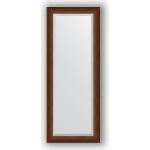 Зеркало с фацетом в багетной раме поворотное Evoform Exclusive 52x132 см, орех 65 мм (BY 1157)