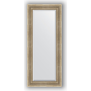 Зеркало с фацетом в багетной раме поворотное Evoform Exclusive 57x137 см, серебряный акведук 93 мм (BY 1258)