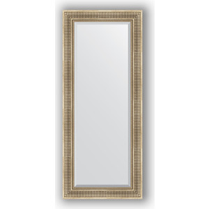 Зеркало с фацетом в багетной раме поворотное Evoform Exclusive 62x147 см, серебряный акведук 93 мм (BY 1268)