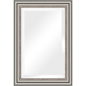 Зеркало с фацетом в багетной раме поворотное Evoform Exclusive 66x96 см, римское серебро 88 мм (BY 1277)