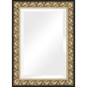 Зеркало с фацетом в багетной раме поворотное Evoform Exclusive 80x110 см, барокко золото 106 мм (BY 1301)