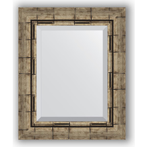 Зеркало с фацетом в багетной раме Evoform Exclusive 43x53 см, серебряный бамбук 73 мм (BY 1358)