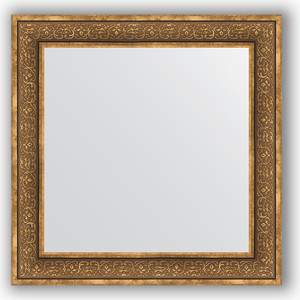 Зеркало в багетной раме Evoform Definite 83x83 см, вензель бронзовый 101 мм (BY 3255)