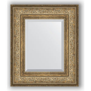 Зеркало с фацетом в багетной раме Evoform Exclusive 50x60 см, виньетка античная бронза 109 мм (BY 3373)