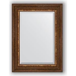 Зеркало с фацетом в багетной раме поворотное Evoform Exclusive 56x76 см, римская бронза 88 мм (BY 3387)