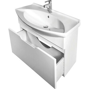 Мебель для ванной Dreja Laguna 75 с ящиком, белый глянец