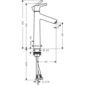 Смеситель для раковины Hansgrohe Talis S с донным клапаном, хром (72031000)