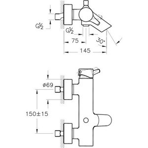 Смеситель для ванны Vitra Nest (A42242EXP)