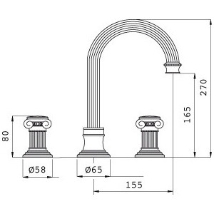 Смеситель для раковины Cezares Olimp (OLIMP-BLS2-A-03/24-Sw)