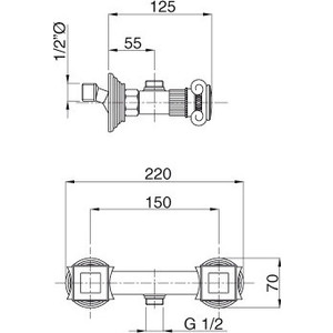 Смеситель для душа Cezares Olimp (OLIMP-DS-02-Sw)