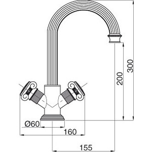 Смеситель для раковины Cezares Olimp (OLIMP-LS2-02-Sw)