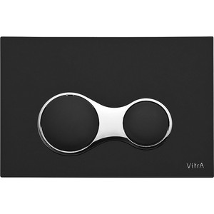 Кнопка смыва Vitra Sirius черный (740-0411) кнопка смыва vitra sirius антигрязевое покрытие antifingerprint хром 740 0486