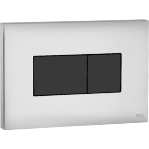 Кнопка смыва OLI Karisma Soft-touch пневматическая, хром/черная (641019) кнопка смыва ideal standard oleas m1 черная r0115a6