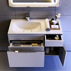 Мебель для ванной Aqwella Malaga L 90x45 белая